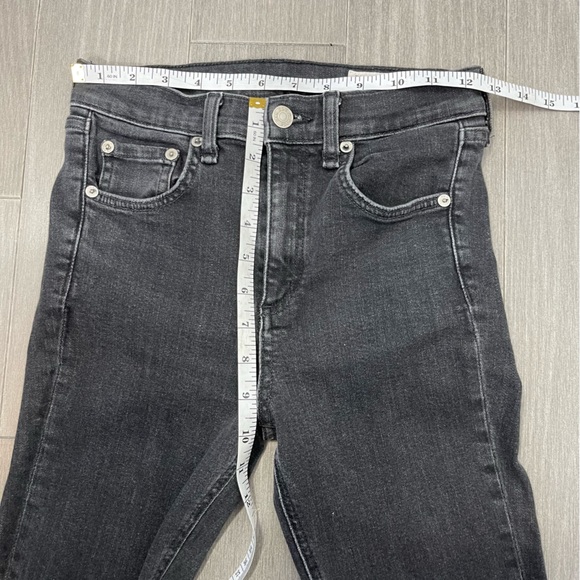 Rag & Bone High Rise Ankle Skinny Jeans in Ariel Black Gray 25 - Picture 15 of 16